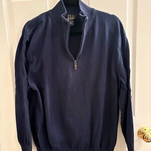 Jos. A. Bank Dark Blue Quarter-Zip Sweater
